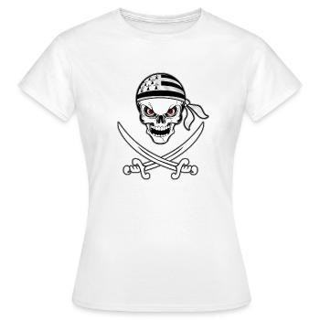 corsaire breton - T-shirt Femme - blanc - Devant - AI Model Female 172 dark (172cm)