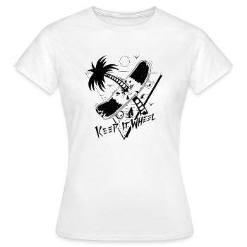 Skate skater - T-shirt Femme - blanc - Devant - AI Model Female 172 dark (172cm)