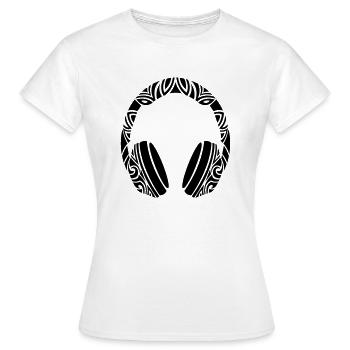 casque - T-shirt Femme - blanc - Devant - AI Model Female 172 dark (172cm)
