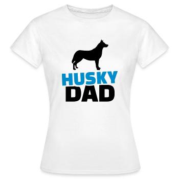 Husky Dad - T-shirt Femme - blanc - Devant - AI Model Female 172 dark (172cm)