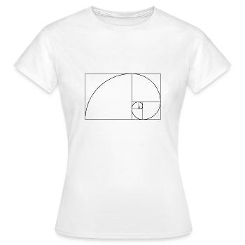 Fibonacci Golden Ratio - Women's T-Shirt - white - Front - AI Model Female 172 dark (172cm)