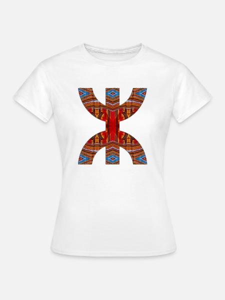 Z IMAZIGHEN TIFINAGH KABYLE STOFFE - Frauen T-Shirt - Weiß