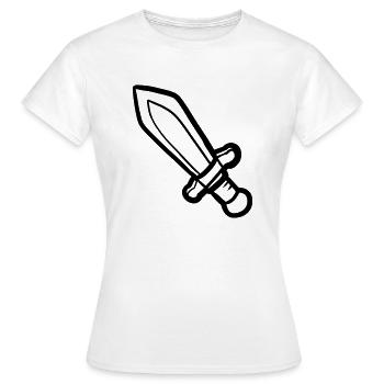 Schwert - Frauen T-Shirt - Weiß - Vorne - AI Model Female 172 dark (172cm)