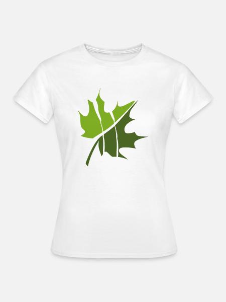 GOWILD Maple Leaf - Frauen T-Shirt - Weiß