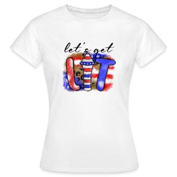 Let's Get Lit - Women's T-Shirt - white - Front - AI Model Female 172 dark (172cm)