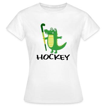 feldhockey hockey hockey hockey-croco - T-shirt Femme - blanc - Devant - AI Model Female 172 dark (172cm)