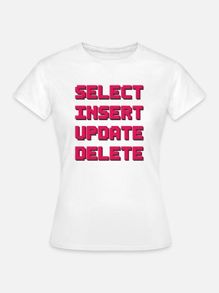 SQL pixelart red - Frauen T-Shirt - Weiß