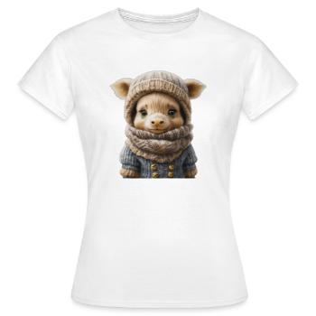 Animal d’hiver mignon - T-shirt Femme - blanc - Devant - AI Model Female 172 dark (172cm)