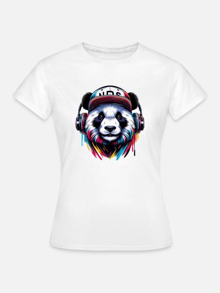 Urbaner Panda - Frauen T-Shirt - Weiß