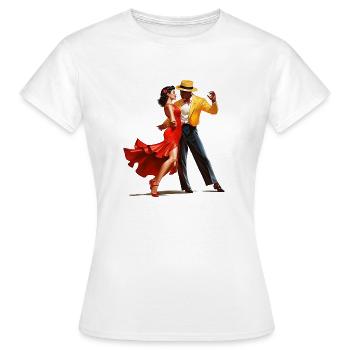Self-confidence through dancing - Women's T-Shirt - white - Front - AI Model Female 172 dark (172cm)
