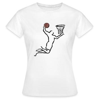 Basket ball player - Women's T-Shirt - white - Front - AI Model Female 172 dark (172cm)