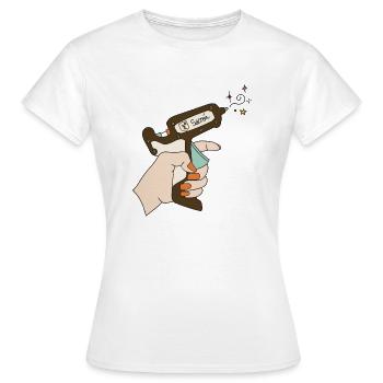 KEEPCALM-pistoletacolle-orange - T-shirt Femme - blanc - Devant - AI Model Female 172 dark (172cm)