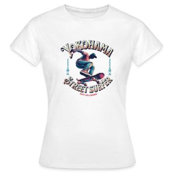 Yokohama Street Surfer - Skate like a Samurai - Frauen T-Shirt - Weiß - Vorne - AI Model Female 172 dark (172cm)