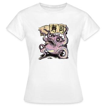 Das Sushi-Monster in voller Farbe! - Frauen T-Shirt - Weiß - Vorne - AI Model Female 172 dark (172cm)