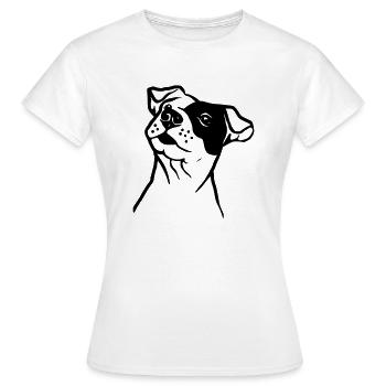 Staffordshire Terrier - T-shirt Femme - blanc - Devant - AI Model Female 172 dark (172cm)