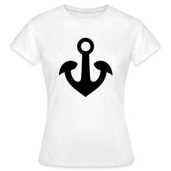 Ancre - T-shirt Femme - blanc - Devant - AI Model Female 172 dark (172cm)