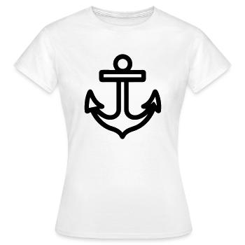 Ancre - T-shirt Femme - blanc - Devant - AI Model Female 172 dark (172cm)