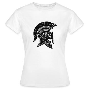 Casque de Spartiate - T-shirt Femme - blanc - Devant - AI Model Female 172 dark (172cm)