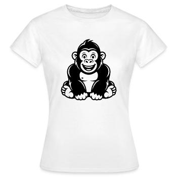 Gorilla - Frauen T-Shirt - Weiß - Vorne - AI Model Female 172 dark (172cm)