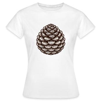 Pomme de pin - T-shirt Femme - blanc - Devant - AI Model Female 172 dark (172cm)