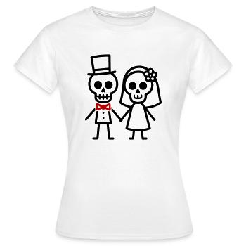 Hochzeit Ehepaar - Frauen T-Shirt - Weiß - Vorne - AI Model Female 172 dark (172cm)