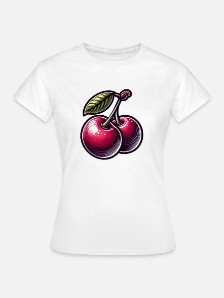 Passionskirschen - Frauen T-Shirt - Weiß