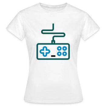 Gaming / eSports / Kontroller - Frauen T-Shirt - Weiß - Vorne - AI Model Female 172 dark (172cm)