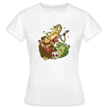 Zootiere machen Musik - Frauen T-Shirt - Weiß - Vorne - AI Model Female 172 dark (172cm)