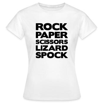 RockPaper - T-shirt Femme - blanc - Devant - AI Model Female 172 dark (172cm)