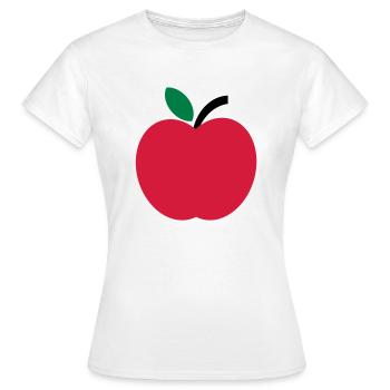 apfel - Frauen T-Shirt - Weiß - Vorne - AI Model Female 172 dark (172cm)