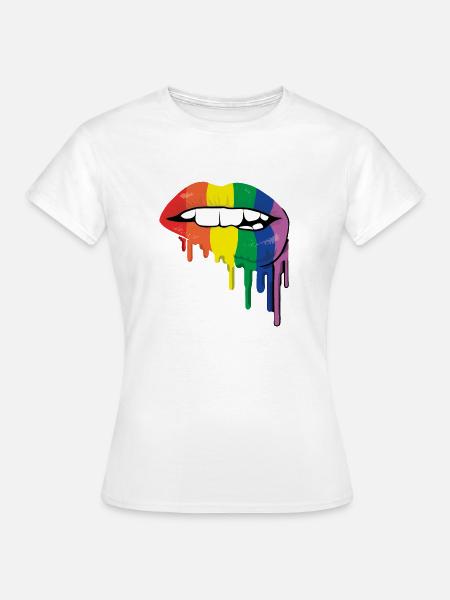 LGBTI Lippen - Frauen T-Shirt - Weiß