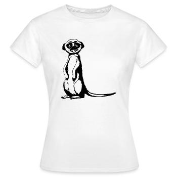 Suricate - T-shirt Femme - blanc - Devant - AI Model Female 172 dark (172cm)