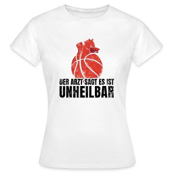 Basketball Frequenz - Frauen T-Shirt - Weiß - Vorne - AI Model Female 172 dark (172cm)