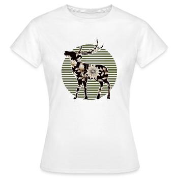 Deer - Women's T-Shirt - white - Front - AI Model Female 172 dark (172cm)