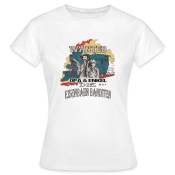 Wanted Wanted Grandpa Grandson Locomotive Western - T-shirt Femme - blanc - Devant - AI Model Female 172 dark (172cm)