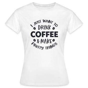 Je veux juste boire - T-shirt Femme - blanc - Devant - AI Model Female 172 dark (172cm)