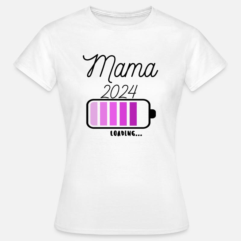 Mama loading 2024 - Mutter 2024 - Frauen T-Shirt - Weiß