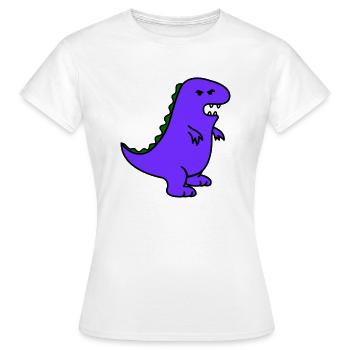 angry dino - Frauen T-Shirt - Weiß - Vorne - AI Model Female 172 dark (172cm)
