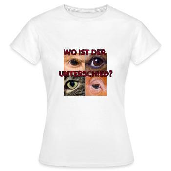 Wo ist der Unterschied? - Frauen T-Shirt - Weiß - Vorne - AI Model Female 172 dark (172cm)