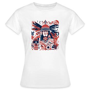 Folklore américain - T-shirt Femme - blanc - Devant - AI Model Female 172 dark (172cm)