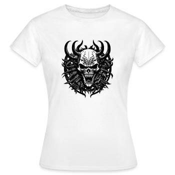 Crâne Démons Tribal - T-shirt Femme - blanc - Devant - AI Model Female 172 dark (172cm)