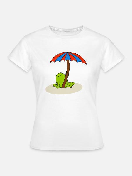 Strandfrosch - Frauen T-Shirt - Weiß