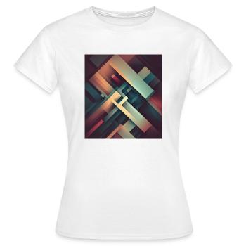 Geometric Chaos Sharp - Women's T-Shirt - white - Front - AI Model Female 172 dark (172cm)