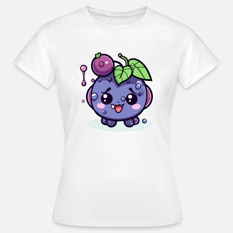 Miké piccola uva kawaii - Maglietta da donna - bianco