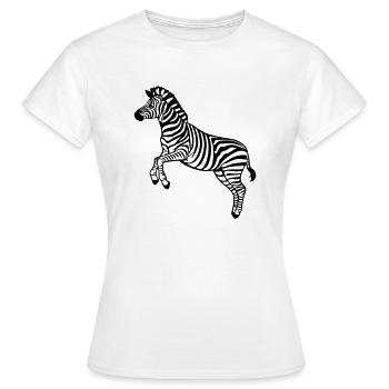 Plains Zebra - Women's T-Shirt - white - Front - AI Model Female 172 dark (172cm)
