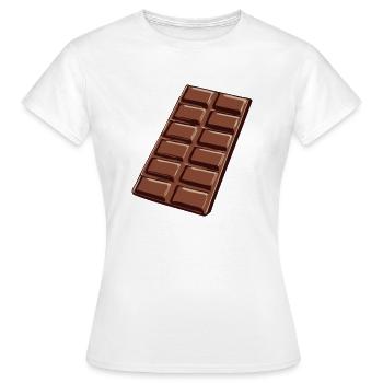 Tablette de chocolat - T-shirt Femme - blanc - Devant - AI Model Female 172 dark (172cm)