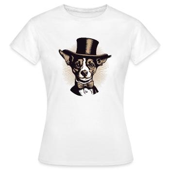 Le Gentleman Dog - T-shirt Femme - blanc - Devant - AI Model Female 172 dark (172cm)