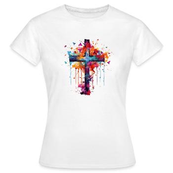 Croix pour les chrétiens et le christianisme orthodoxe - T-shirt Femme - blanc - Devant - AI Model Female 172 dark (172cm)