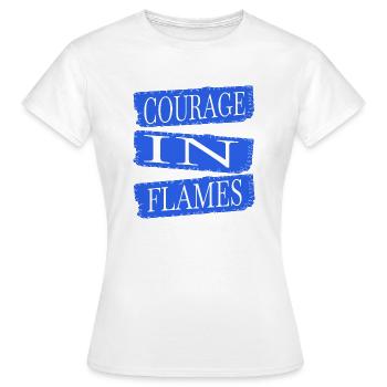 Anniversaire de bravoure de la protection contre l’incendie - T-shirt Femme - blanc - Devant - AI Model Female 172 dark (172cm)