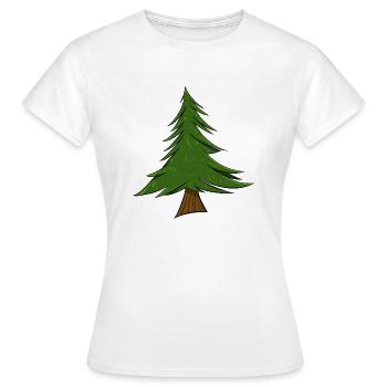 Sapin | Sapin de Noël | Pin - T-shirt Femme - blanc - Devant - AI Model Female 172 dark (172cm)